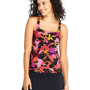 NWT Lands End Square Neck Underwire Tankini Top
